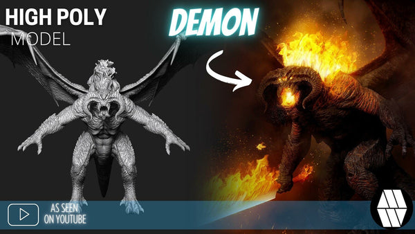 ZBrush Model: Demon High Poly ZTL & FBX