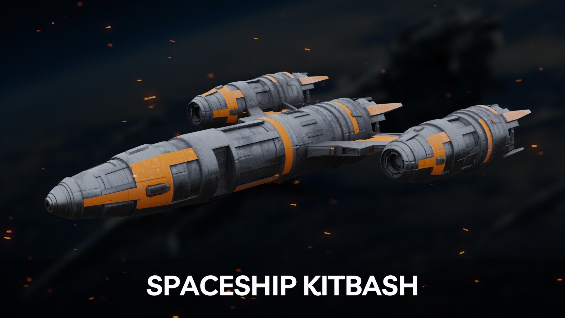 34 Spaceships Kitbash + Texture & UV's For Concept Art And Game