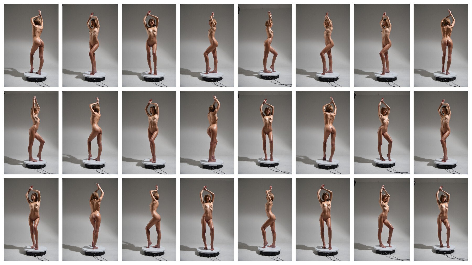 Female Body Fully 360 Rotatable Images for Daily Sketching (Reference pictures)