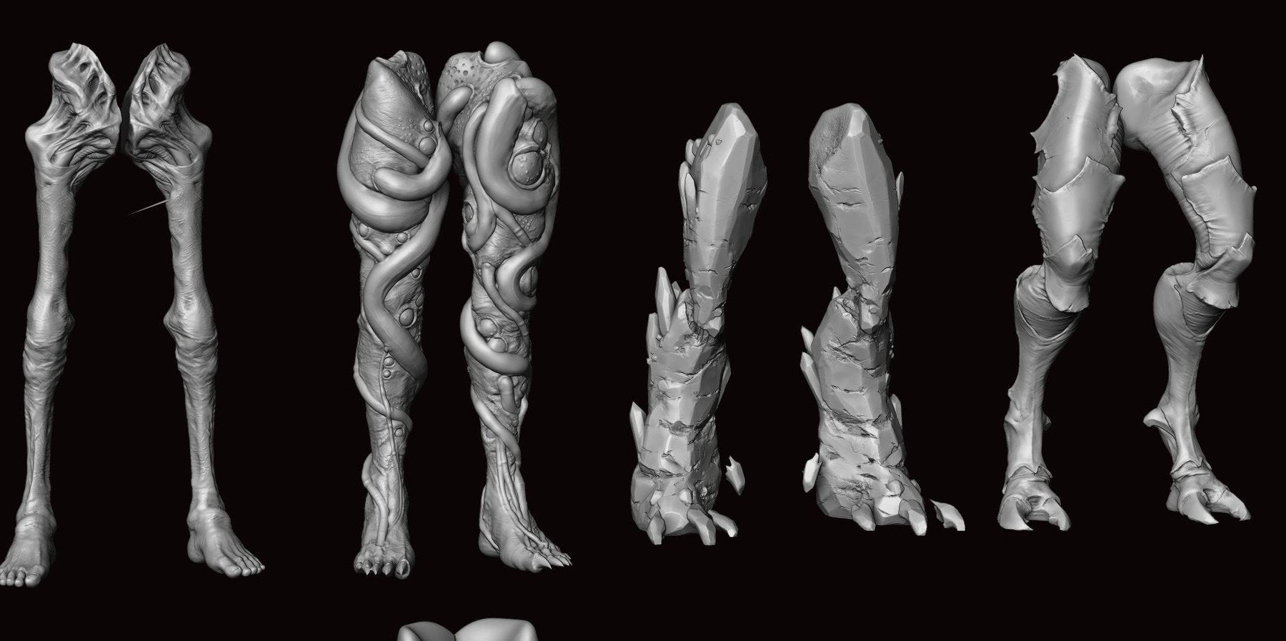 LEGS - 33 Character & Creature legs Zbrush Insertmesh Brush