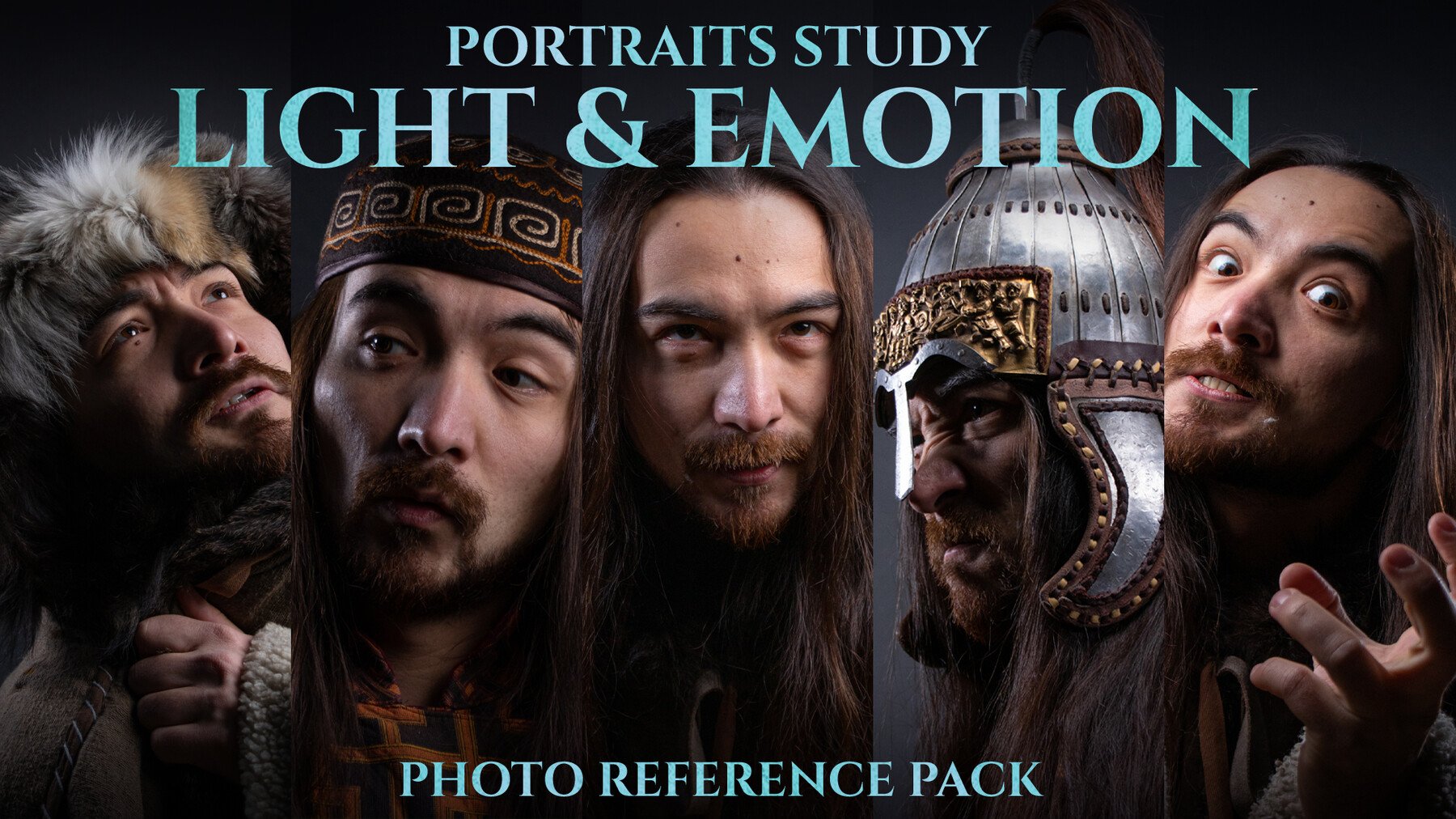 Portraits Study vol.4 (Light & Emotion) - Reference Photo Pack 615 JPEGs