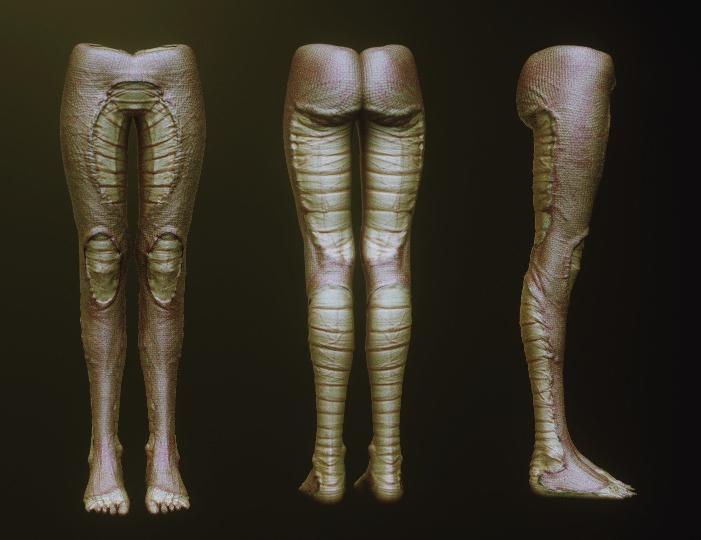 LEGS - 33 Character & Creature legs Zbrush Insertmesh Brush