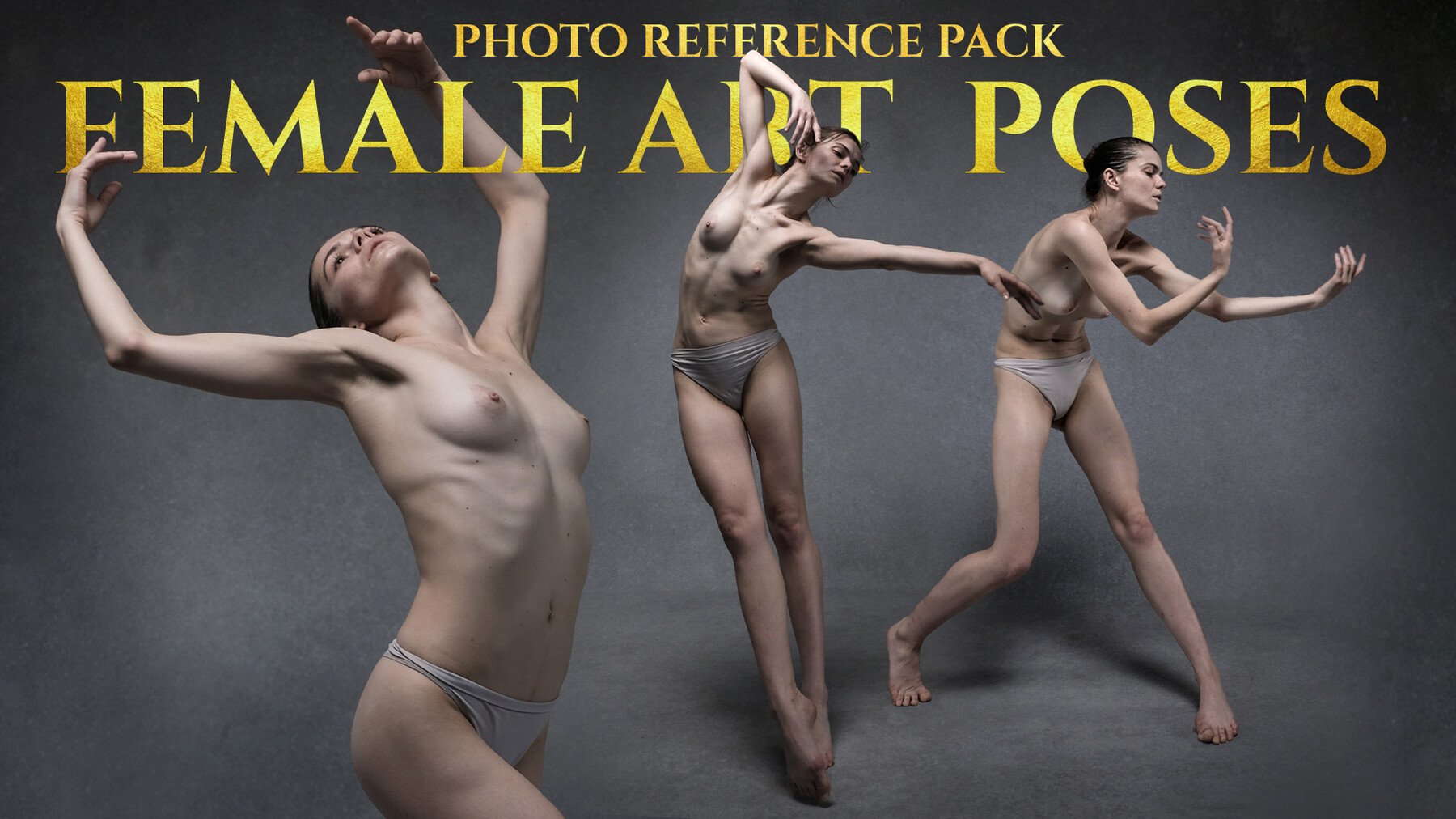 A Female Art Poses Photo reference pack for artists 1016 JPEGs