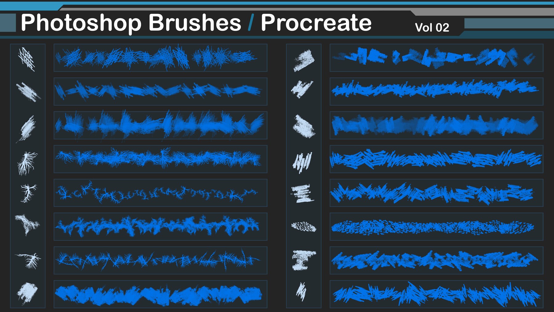 Photoshop Brushes / Procreate Vol 02