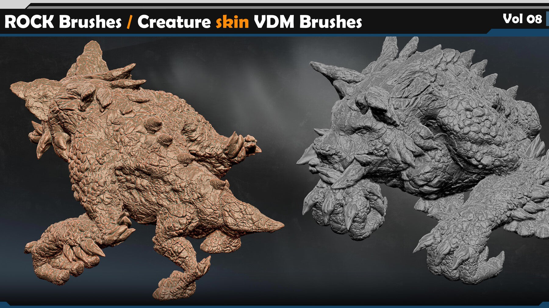 ROCK Brushes / Creature skin VDM Brushes Vol 08