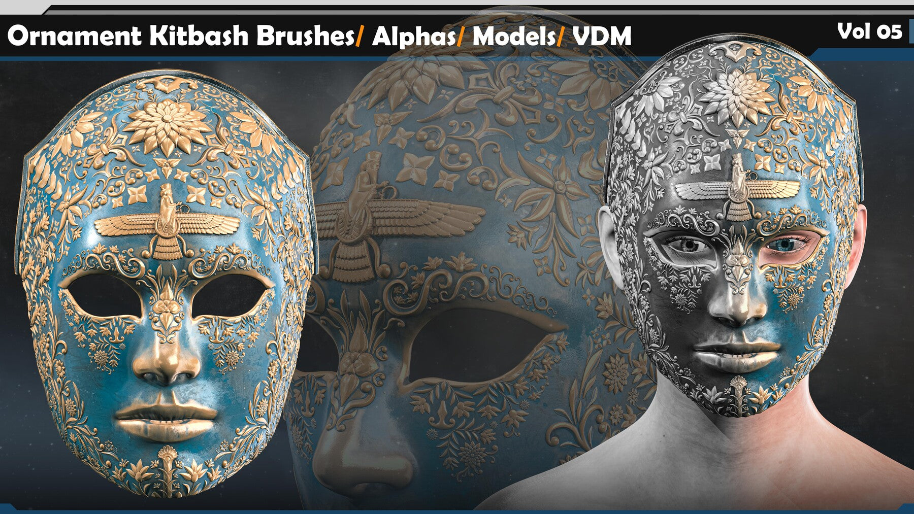 Ornament Kitbash Brushes / Alphas / Models / VDM Vol 05