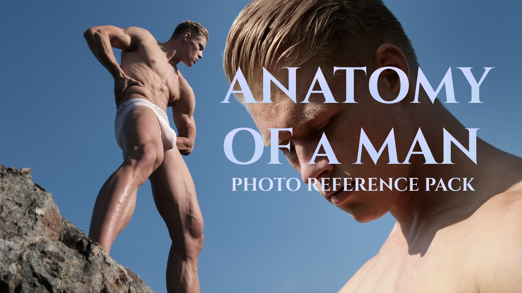 An Anatomy of a man - Reference Photo Pack For Artists 950 JPEGs