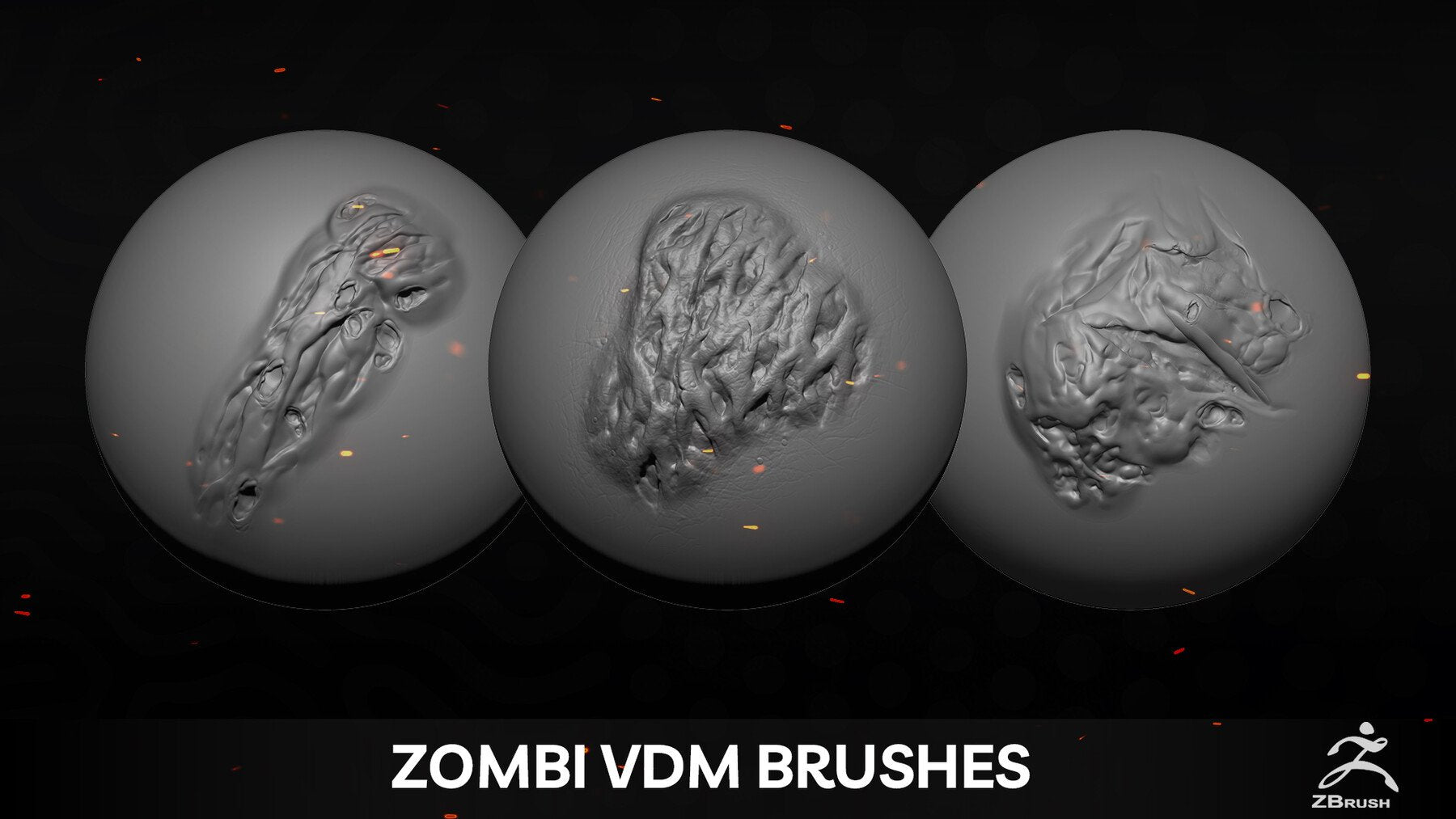 50 Zombie And Monster VDM Brushes + Alpha