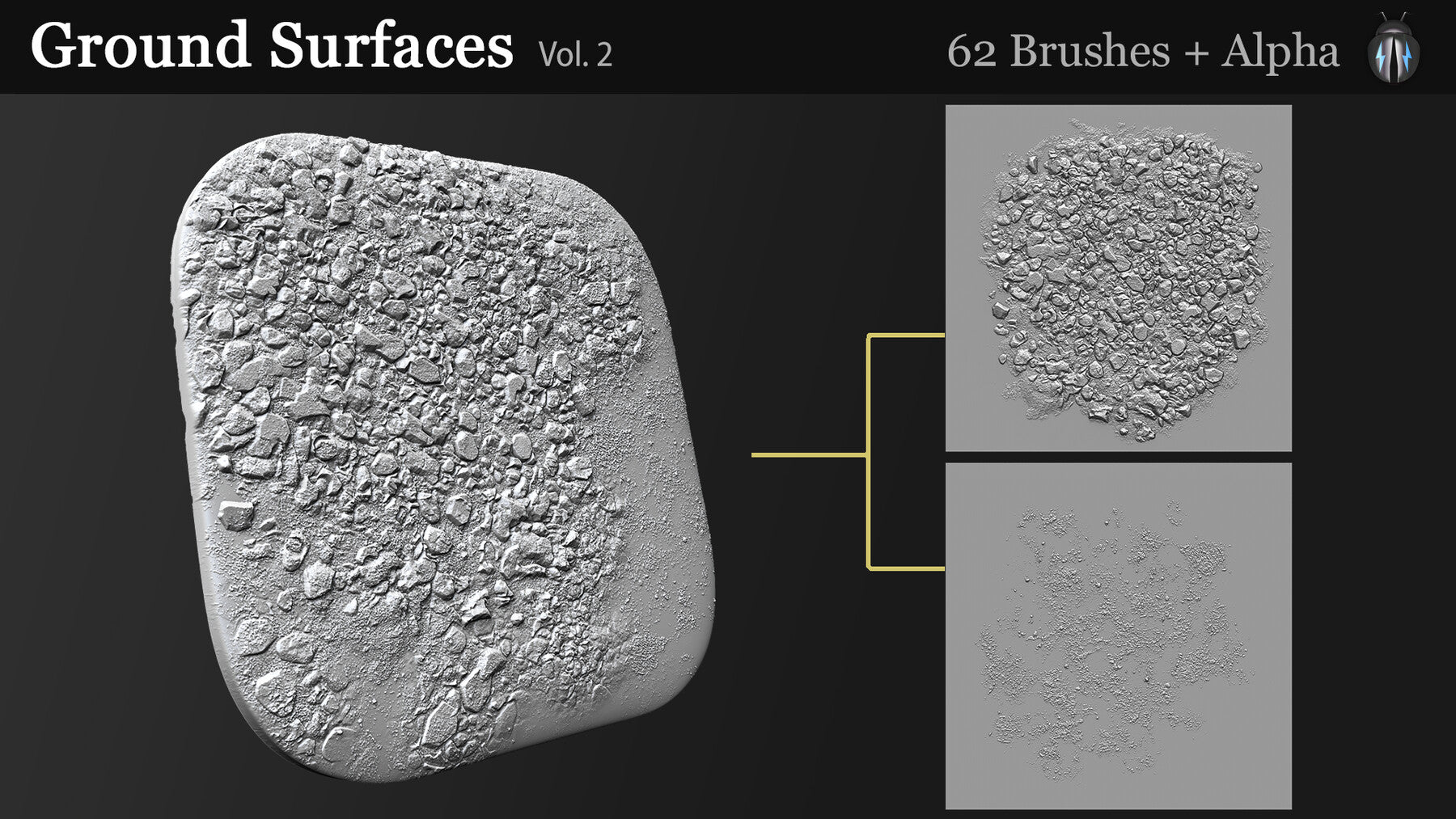 Ground Surfaces Vol.2 4K Brushes and Alpha Pack