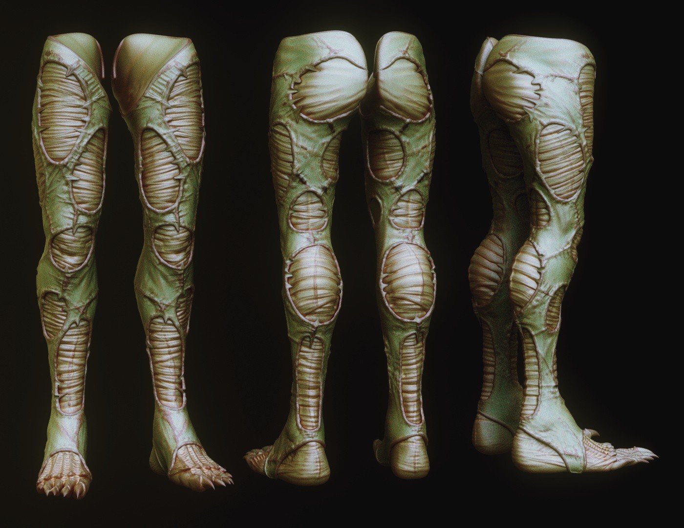 LEGS - 33 Character & Creature legs Zbrush Insertmesh Brush