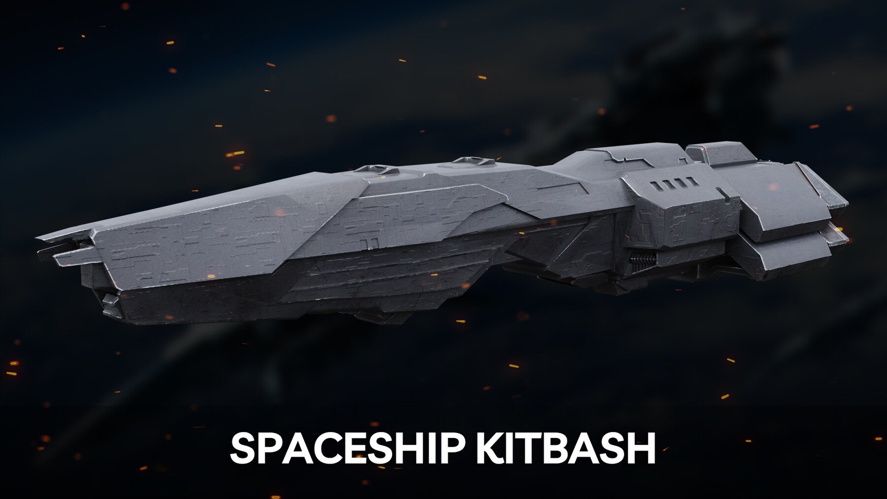 34 Spaceships Kitbash + Texture & UV's For Concept Art And Game