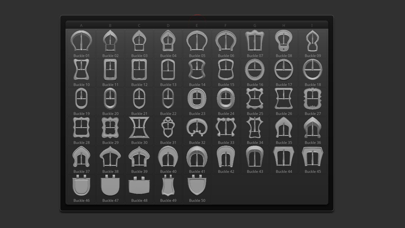 ZBrush — 50 Belt Buckles