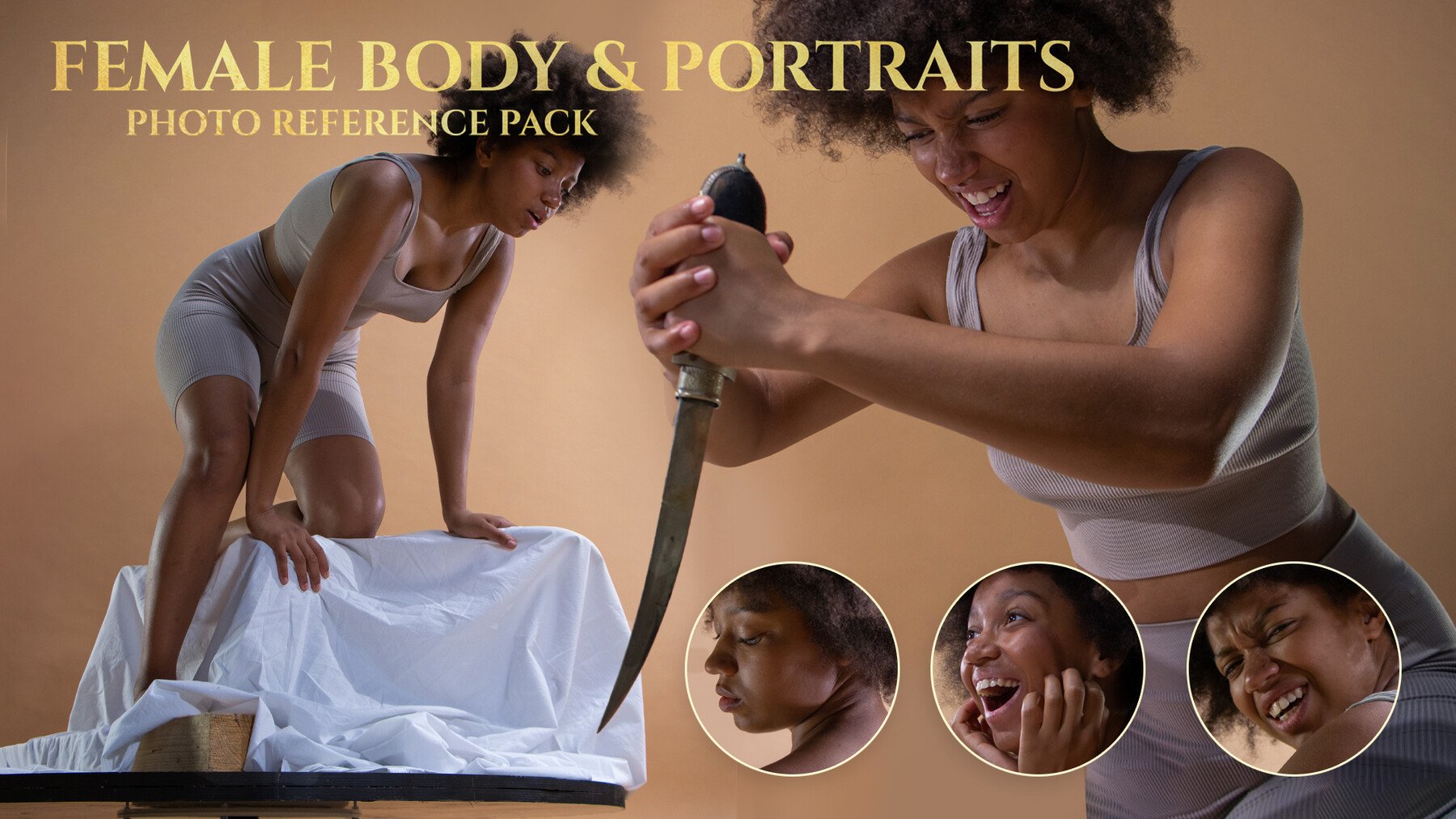 Female Body & Portraits vol. 3 Photo Reference Pack for Artists 650 JPEGs