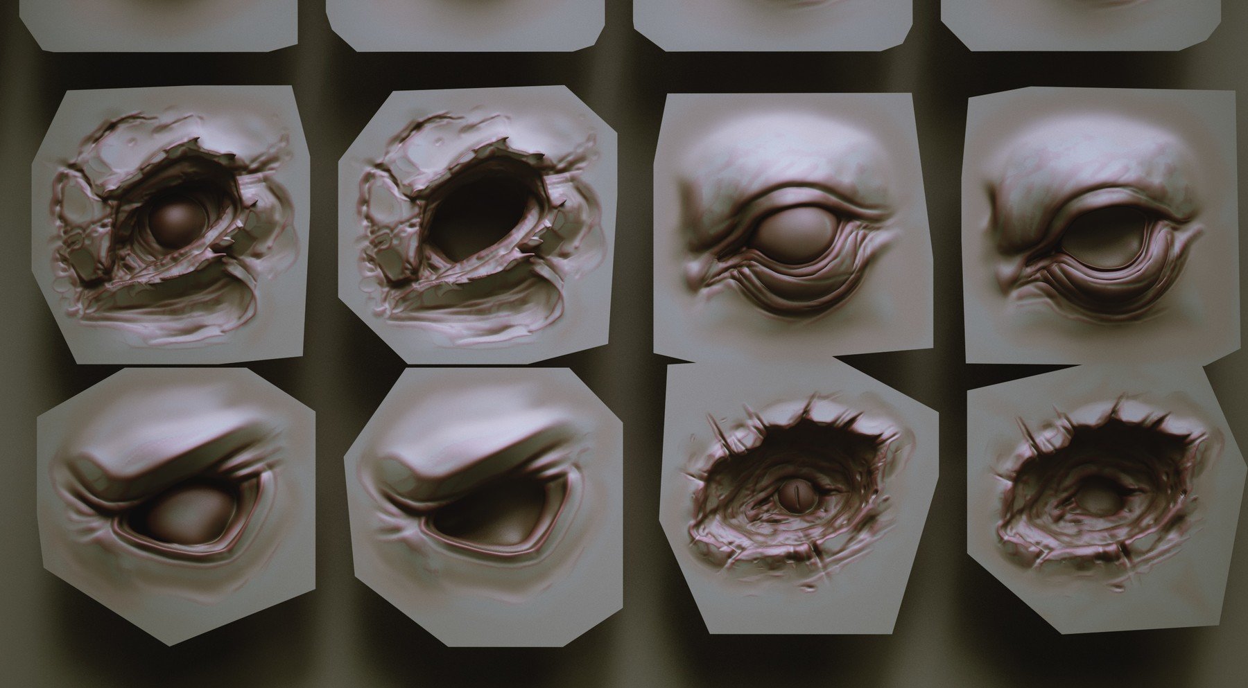 EYES - 28 Zbrush VDM creature eyes + 15 Eyeballs IMM brush