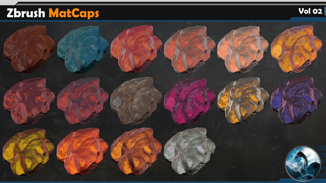 Matcaps Zbrush MatCaps Vol 02 | S3ART Store