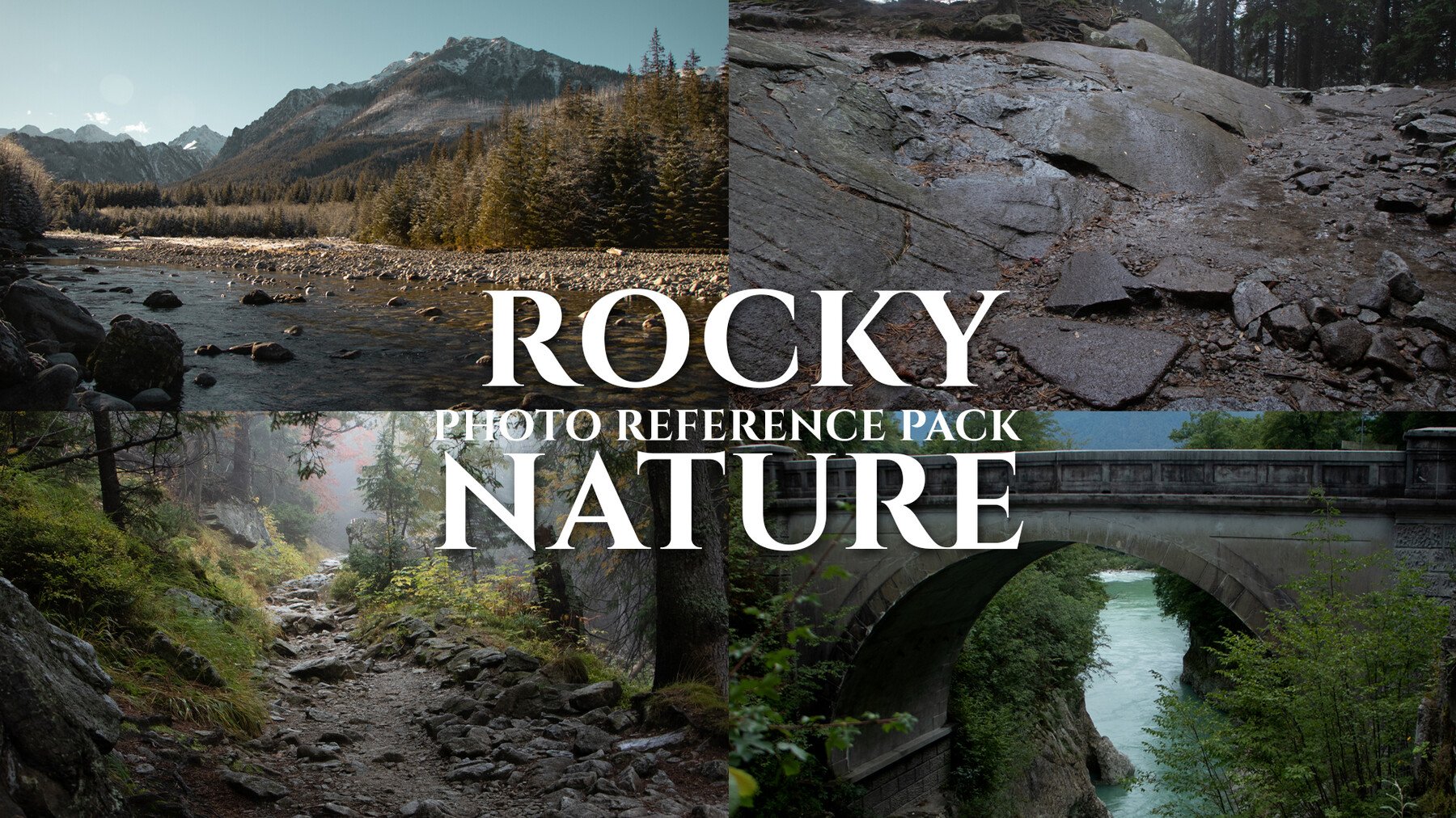 Rocky Nature (in all seasons) - Reference Photo Pack 325 JPEGs