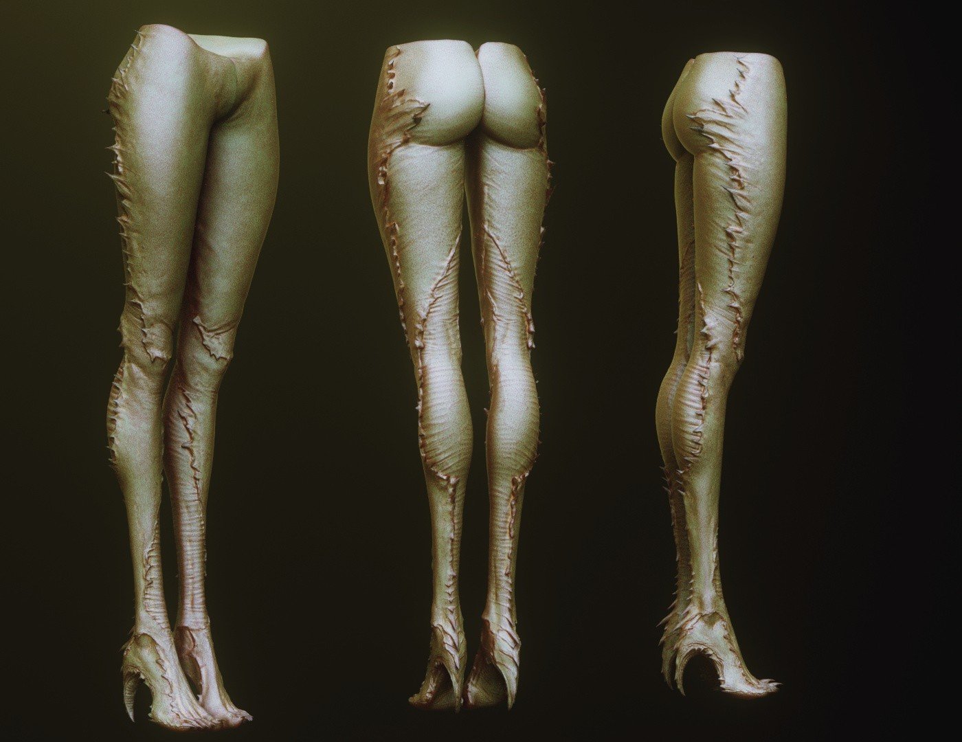 LEGS - 33 Character & Creature legs Zbrush Insertmesh Brush