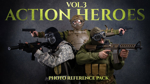 Action Heroes vol. 3 - Reference Photo Photo Pack for Artists 335 JPEGs