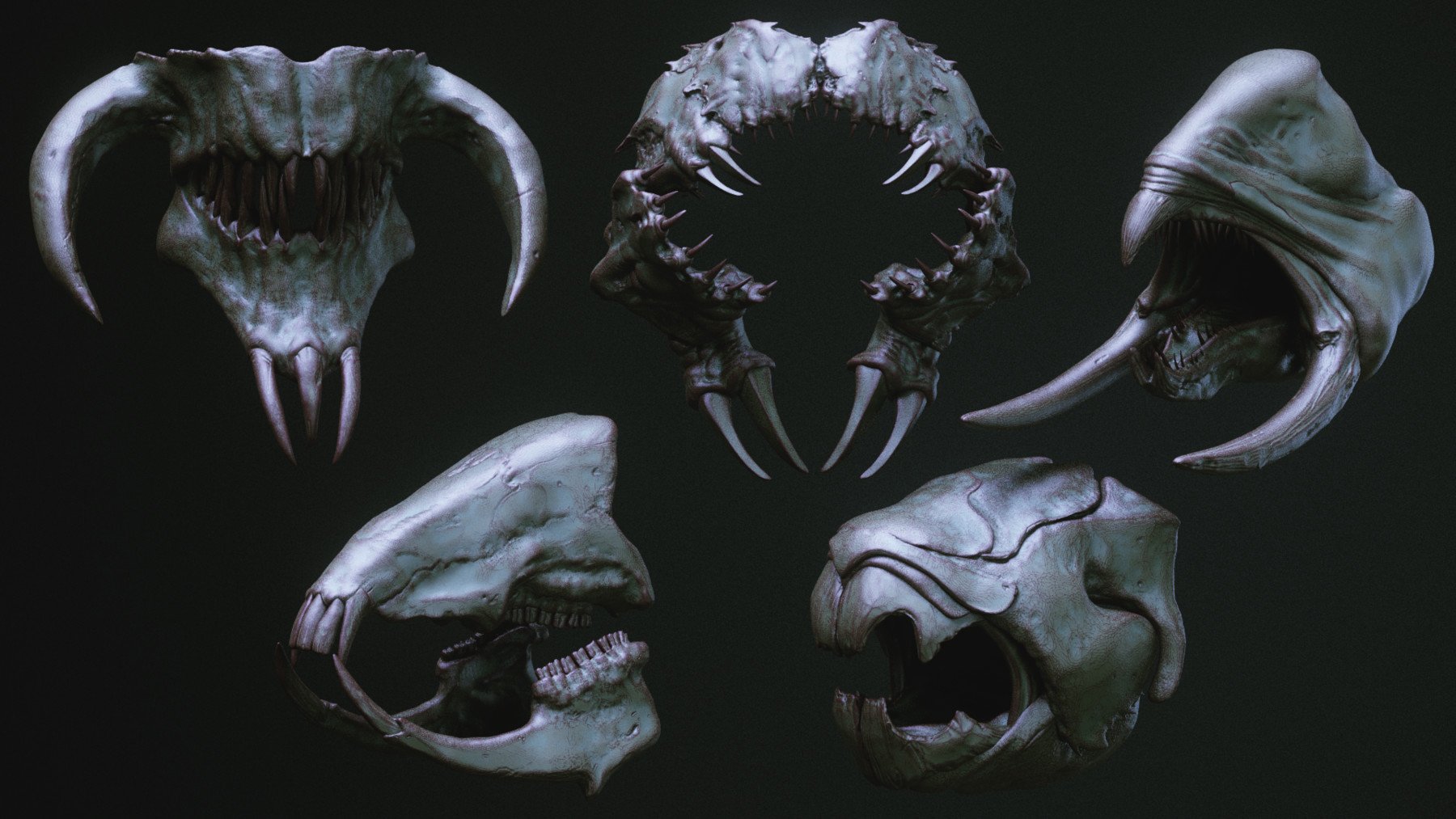 JAWS - 33 Monster Mouths 'n Skulls & IMM Brush Pack