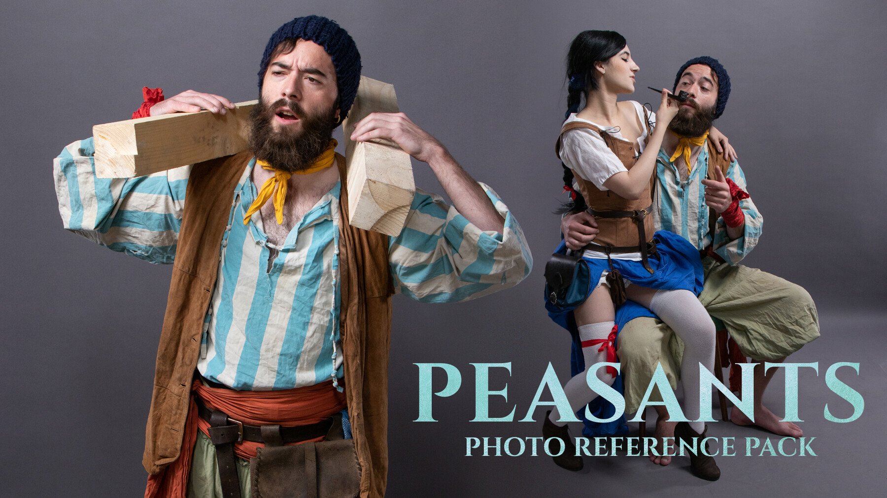 Peasants vol.1 - Reference Photo Pack For Artists 434 JPEGs