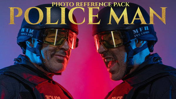 Police Man - Reference Photo Pack For Artists 644 JPEGs