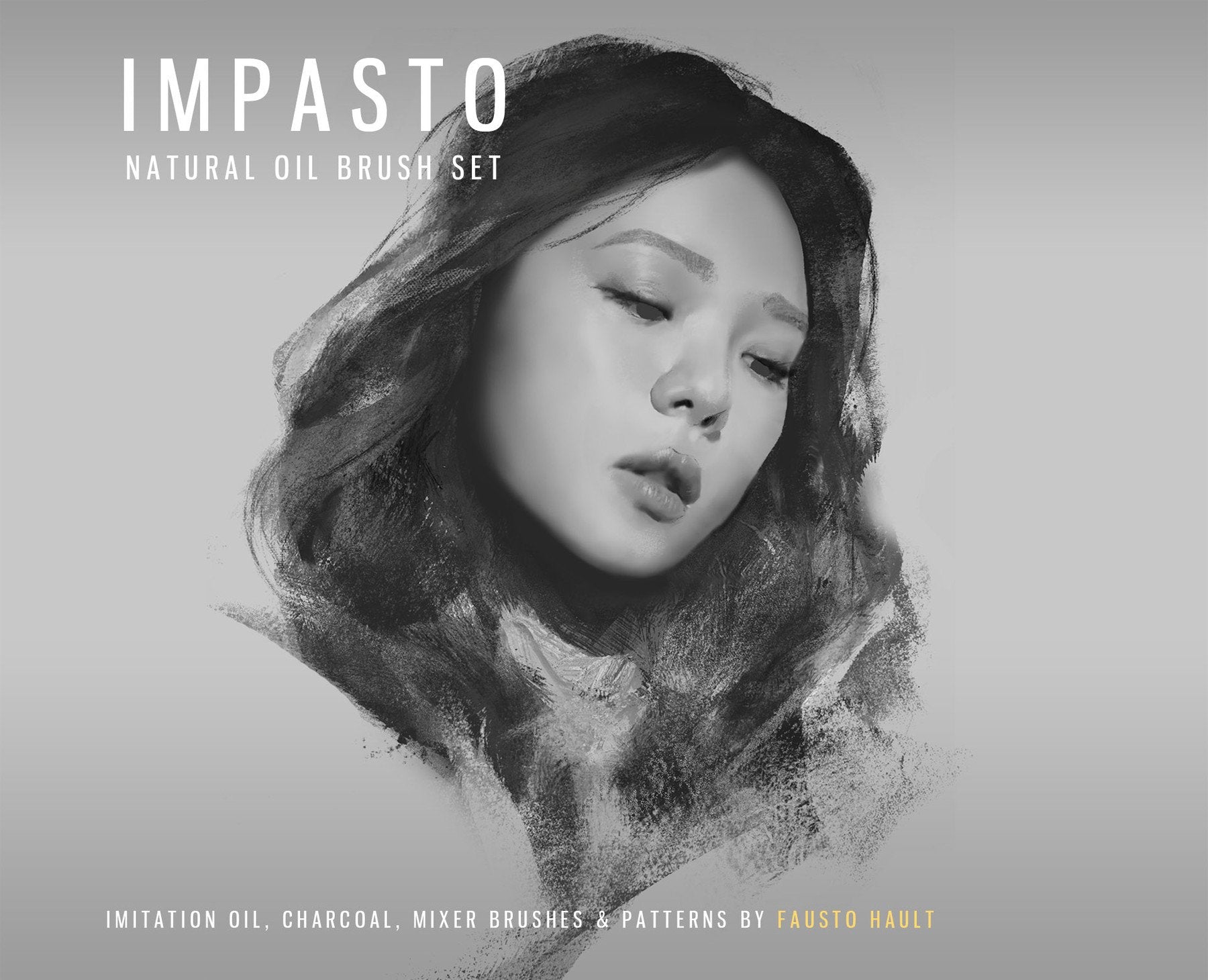 Impasto natural oil brushes for PS CS5+