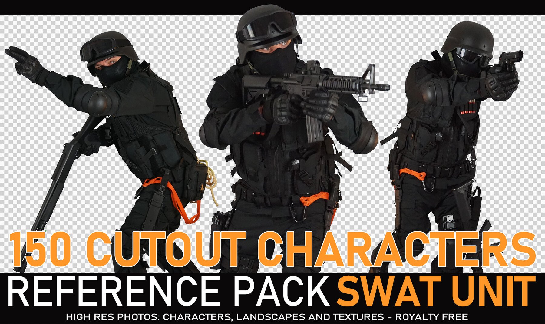 SWAT UNIT CUTOUT - 150 Reference pictures