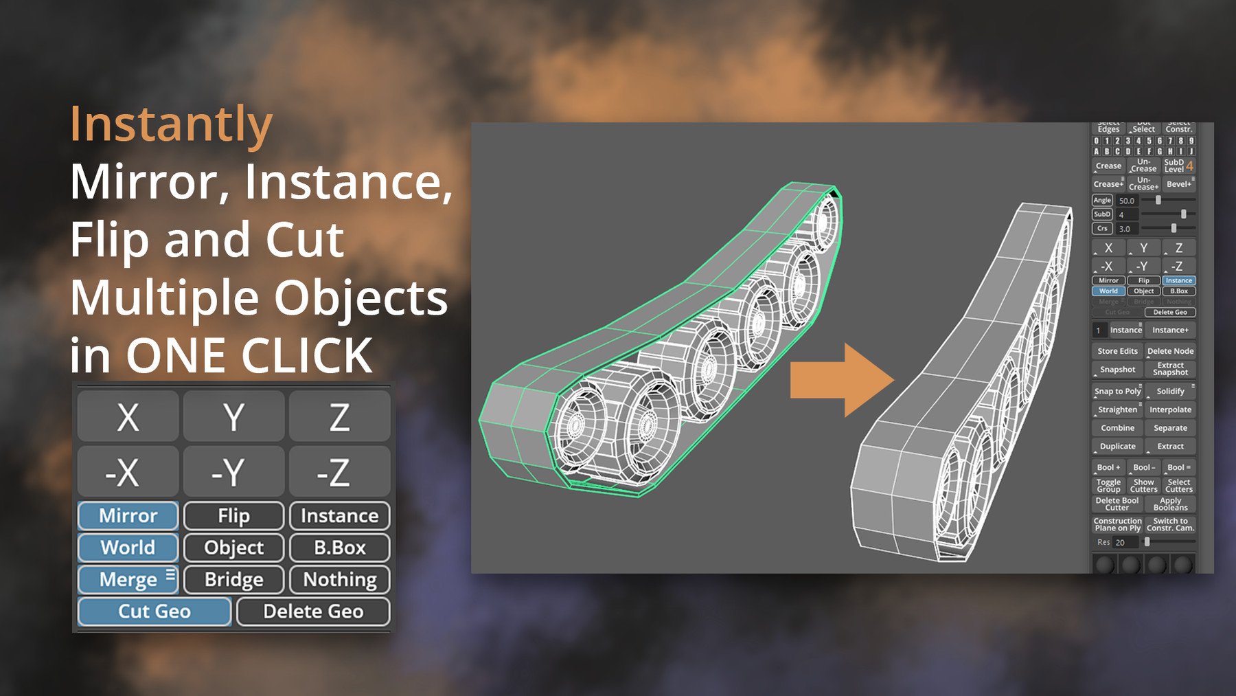 GS Toolbox v1.2 - Maya Modeling Plug-in. Interactive Creasing/Beveling, Fast Instancing and more.