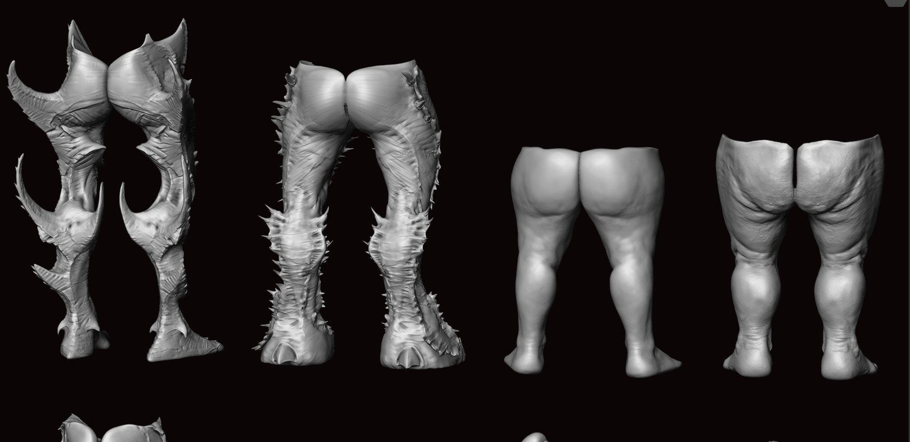 LEGS - 33 Character & Creature legs Zbrush Insertmesh Brush