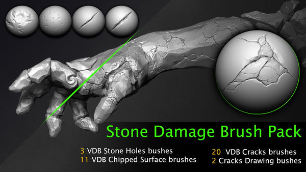 Stone Damage Brush Pack