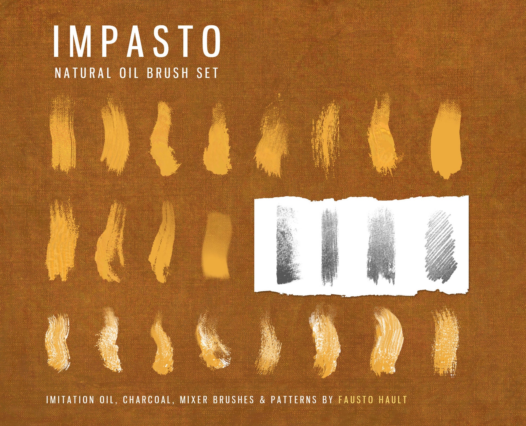 Impasto natural oil brushes for PS CS5+