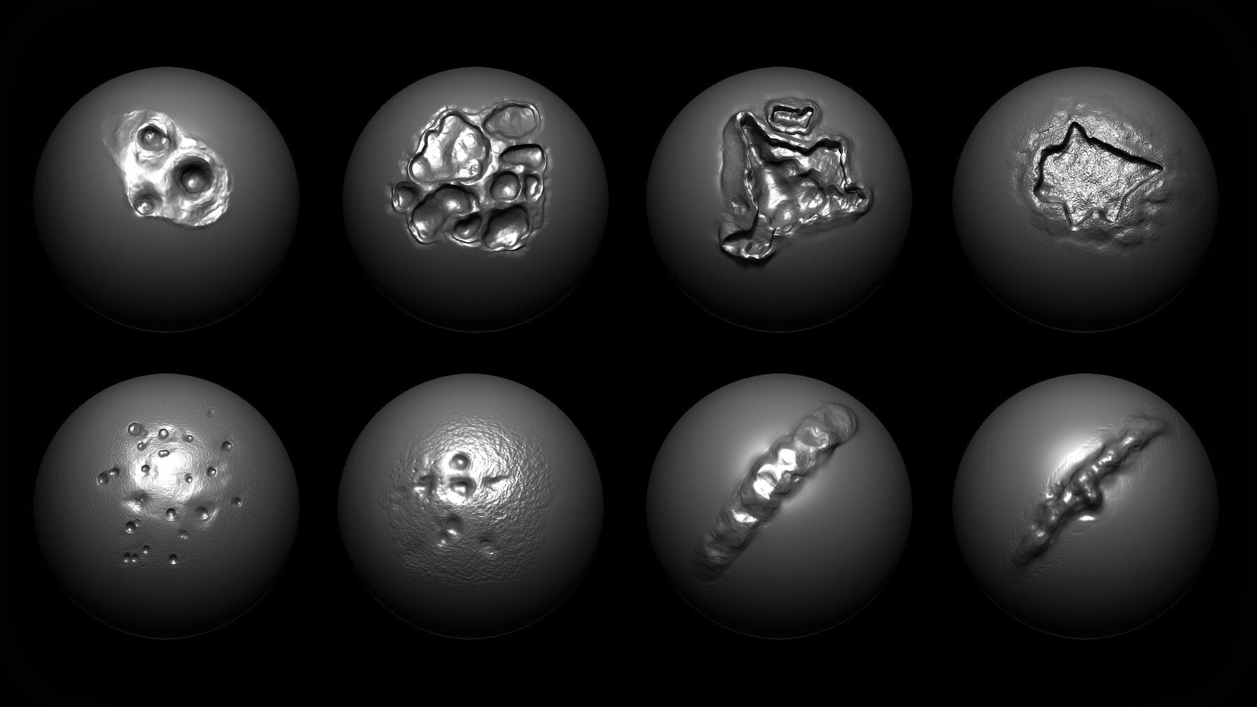 Zbrush + Blender - 40 Metal Damage Brushes