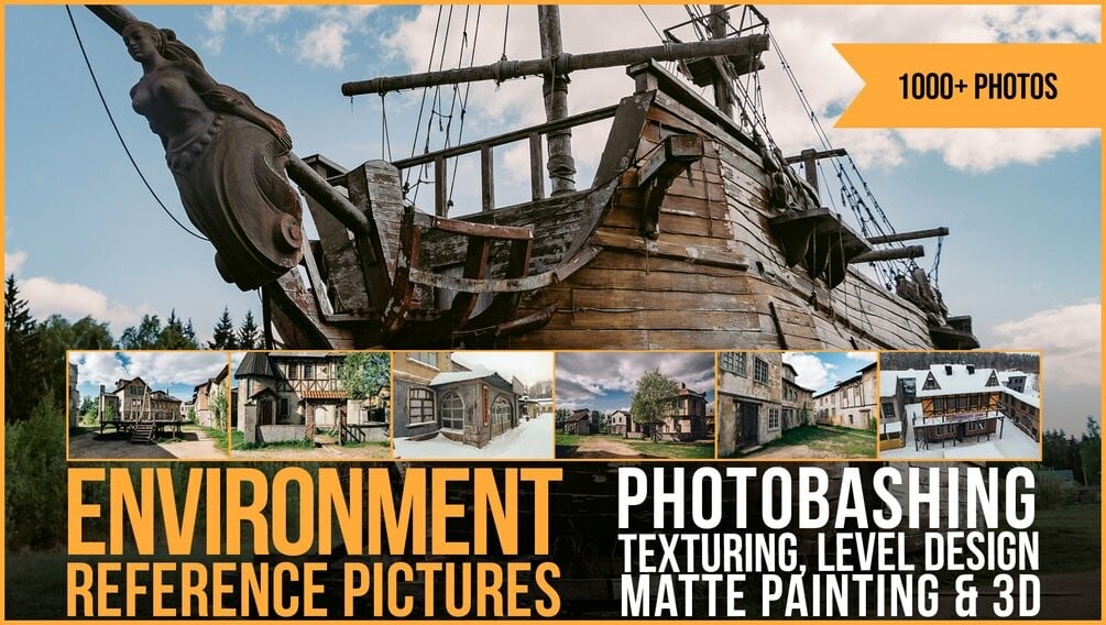 1000+ Environment Reference Pictures for photobashing, matte painting, level design, texturing and 3D