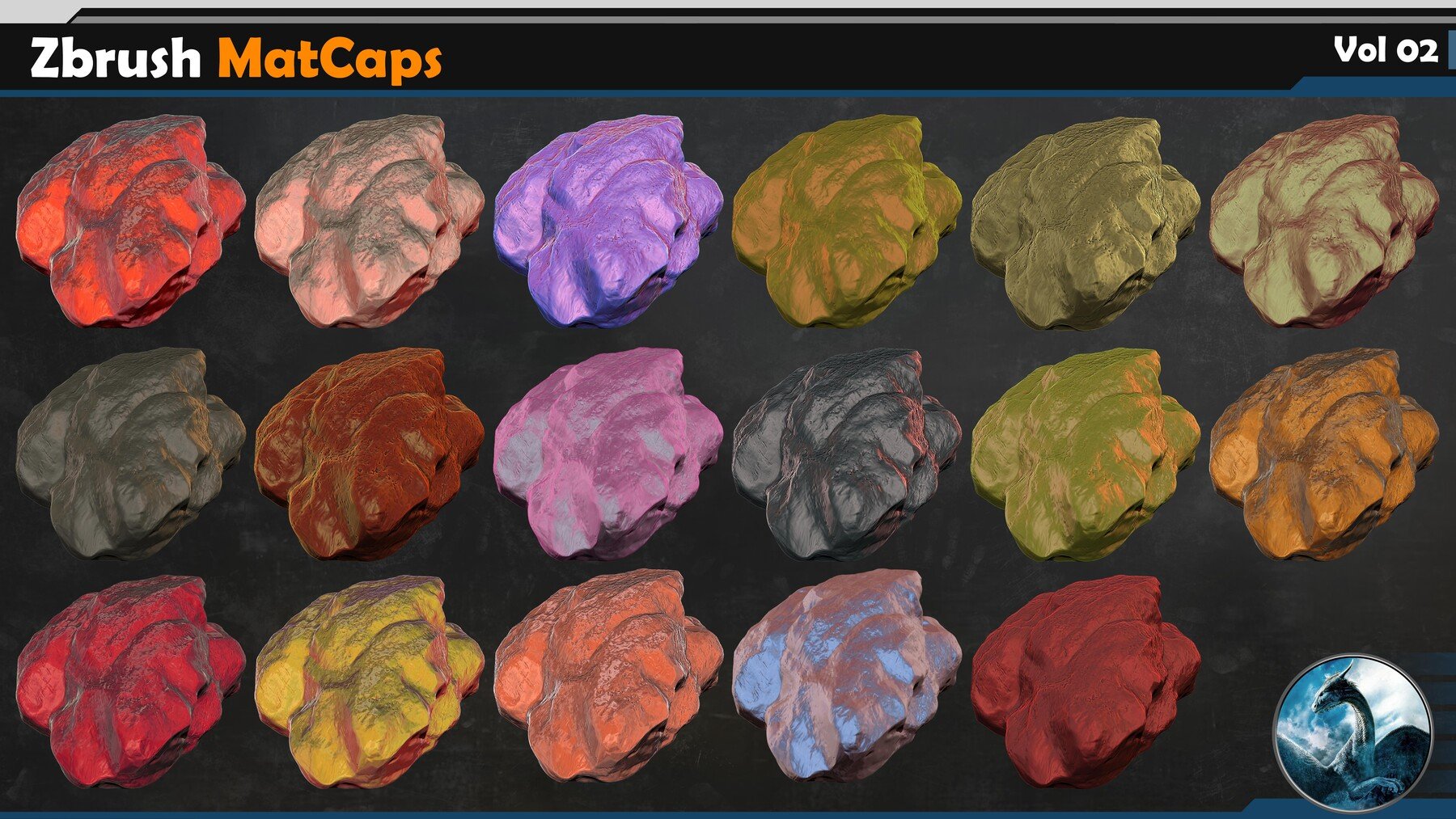 Zbrush MatCaps Vol 02