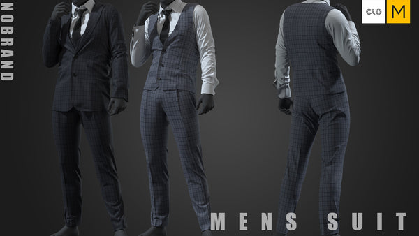 Mens - Check Suit Set