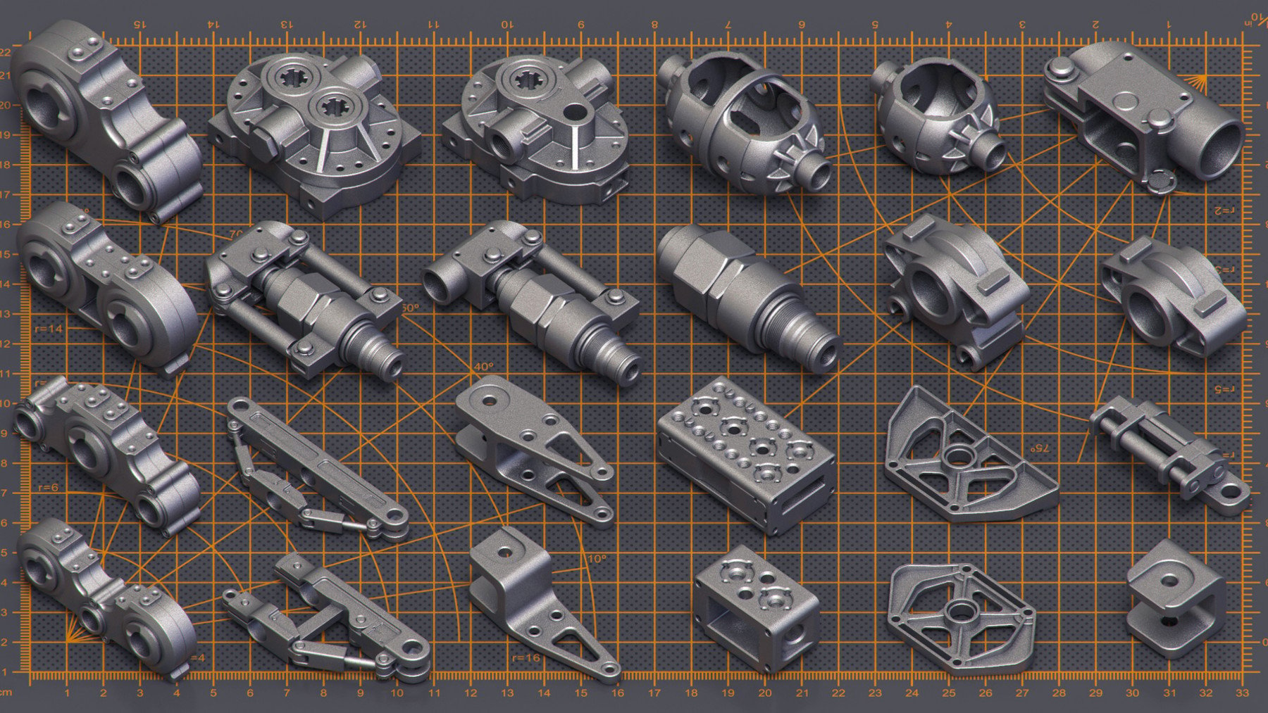 Mega Pack Sci-Fi Hard Surface KITBASH 400 DETAILS