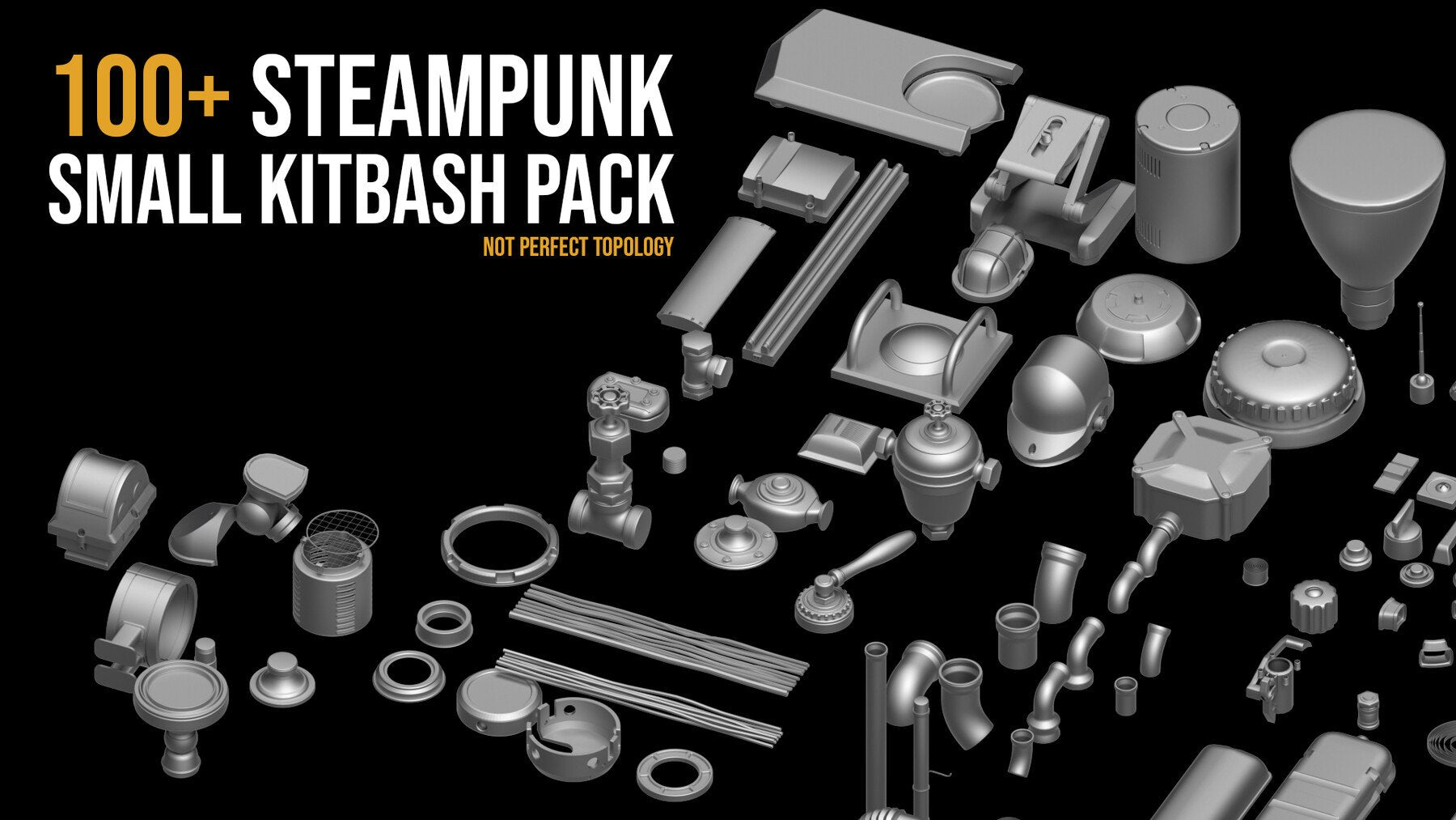 100+ Steampunk small Kitbash pack Vol 2