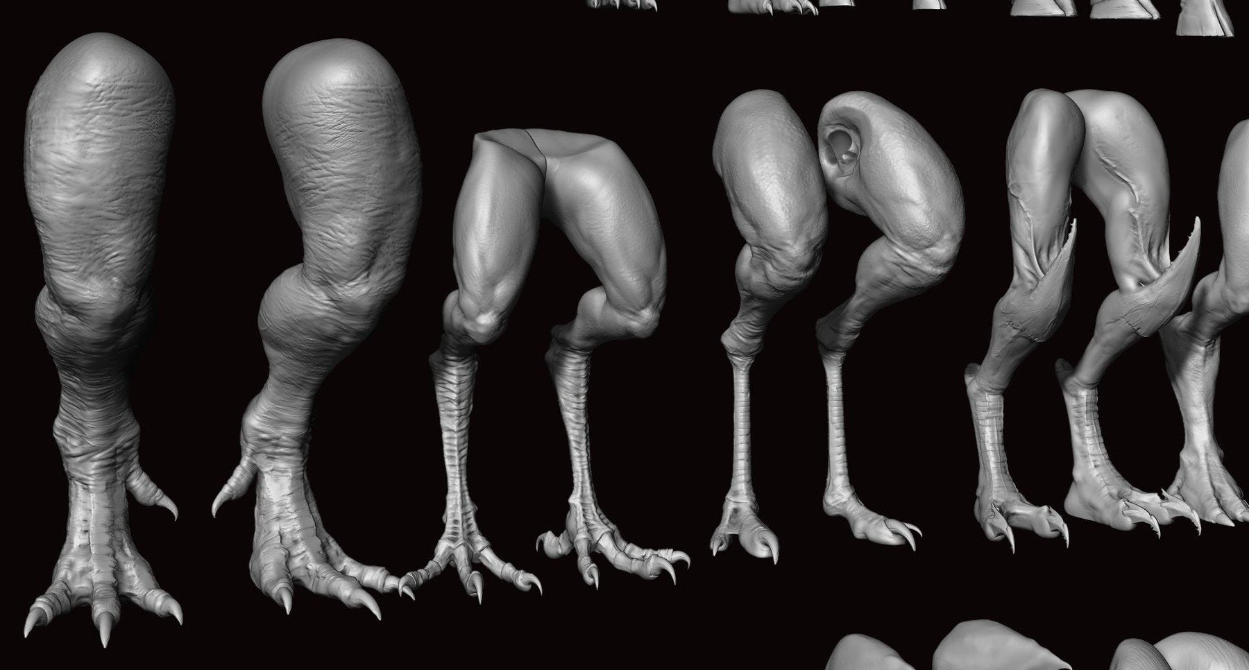 LEGS - 33 Character & Creature legs Zbrush Insertmesh Brush