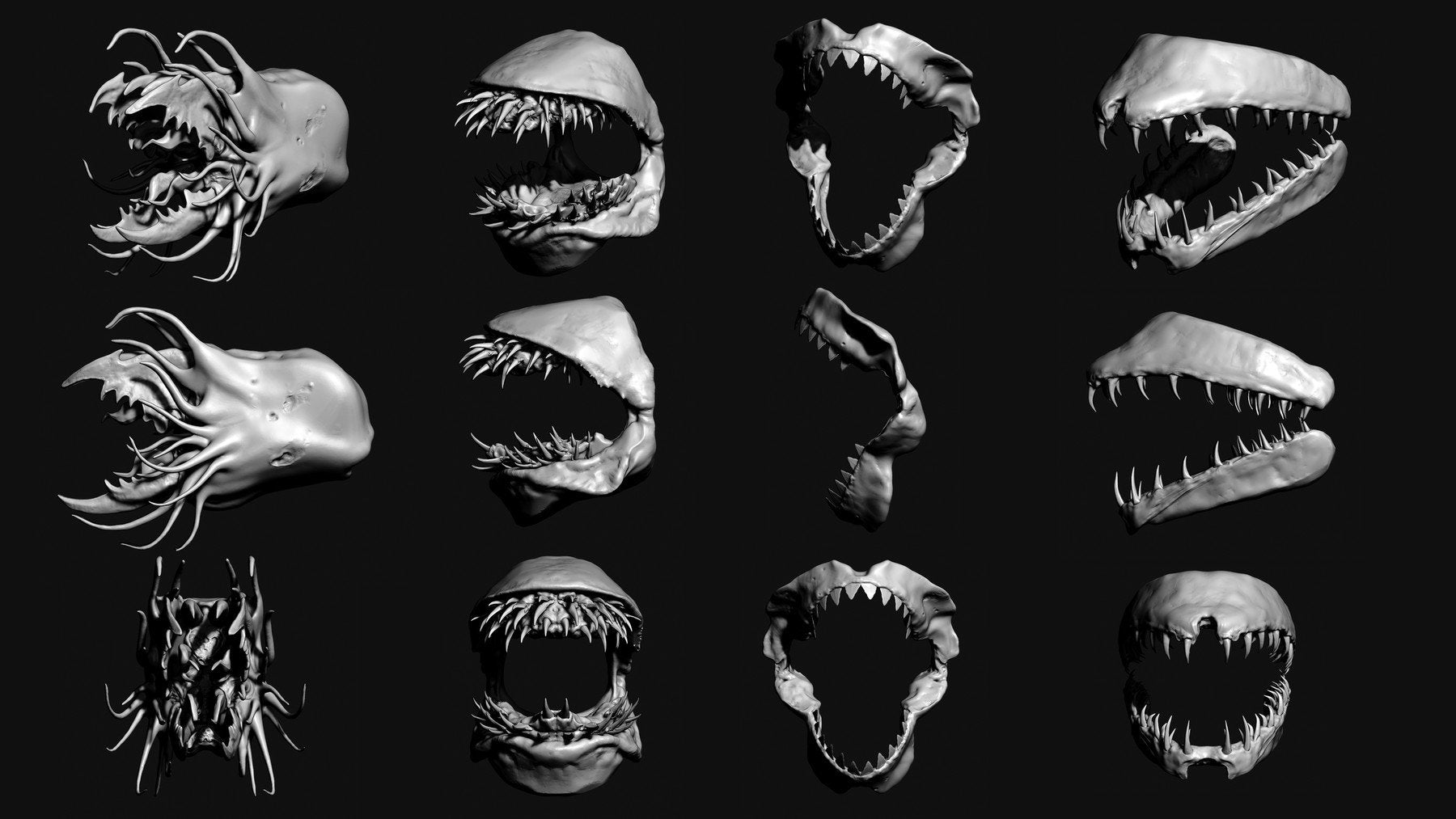 JAWS - 33 Monster Mouths 'n Skulls & IMM Brush Pack