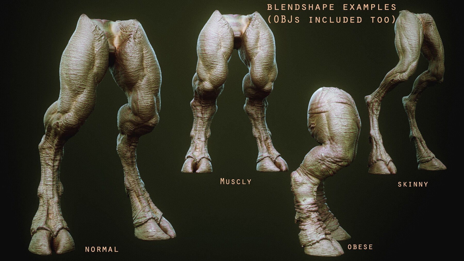 DEMON part 4: 40 Legs with Blendshapes