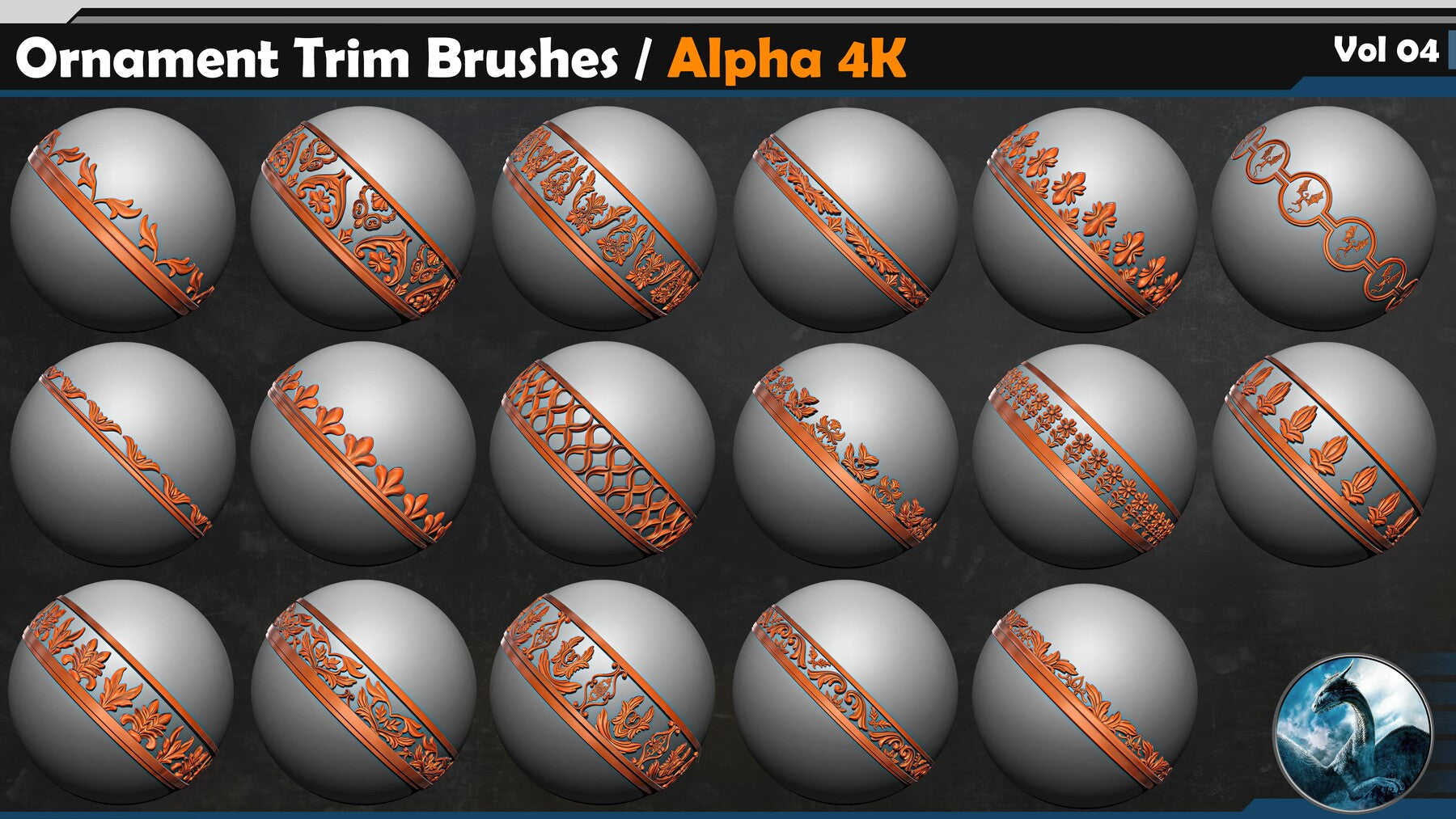 Ornament Trim Brushes Vol 04