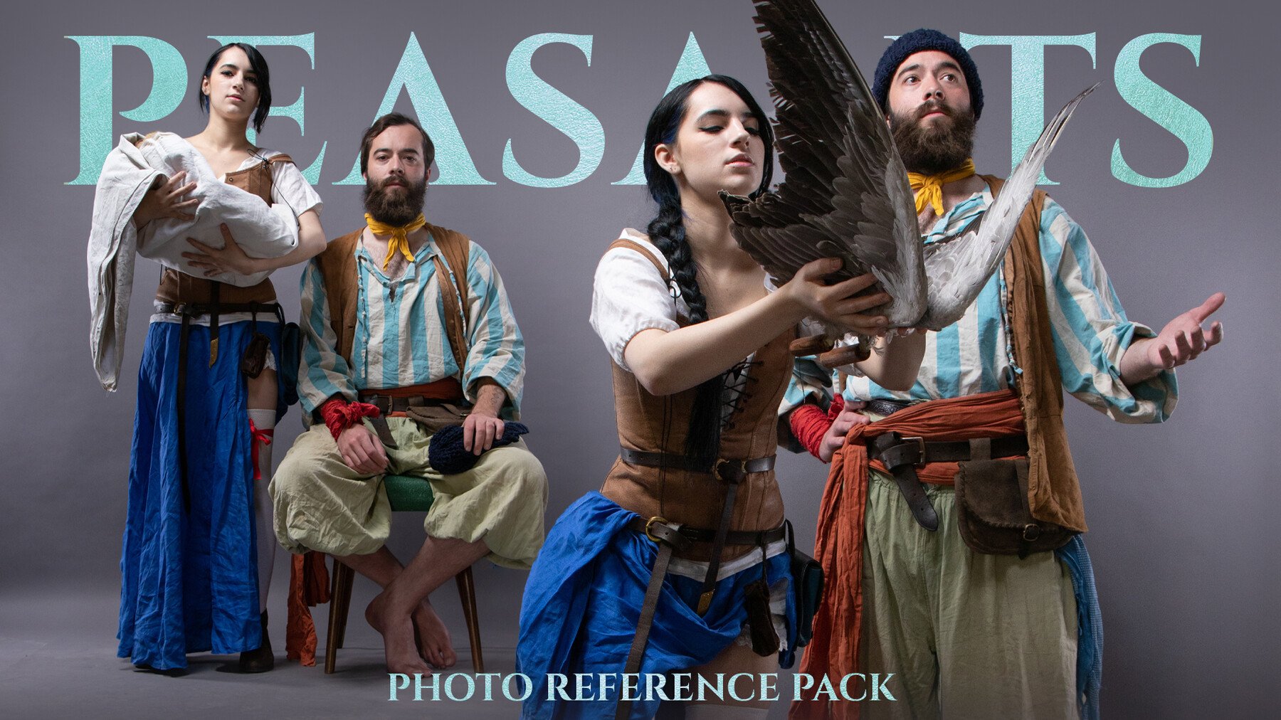 Peasants vol.1 - Reference Photo Pack For Artists 434 JPEGs