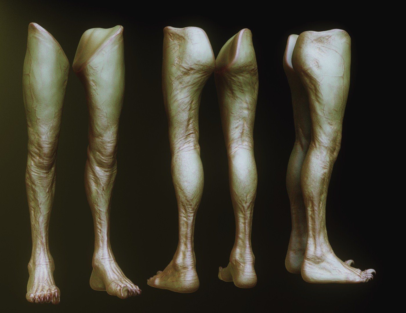 LEGS - 33 Character & Creature legs Zbrush Insertmesh Brush