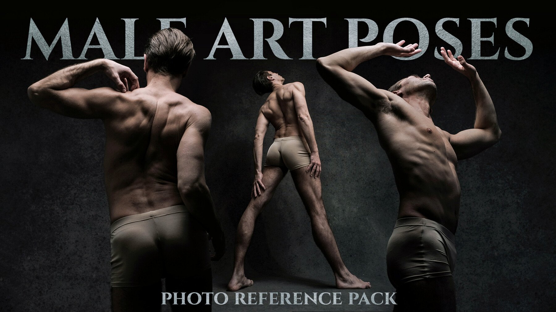 A Male Art Poses- Photo reference pack for artists 664 JPEGs