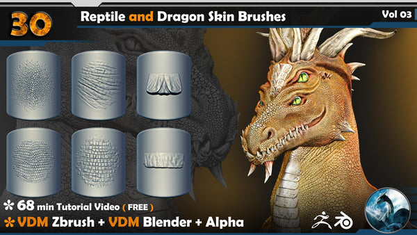 Reptile and Dragon Skin Brushes Vol 03