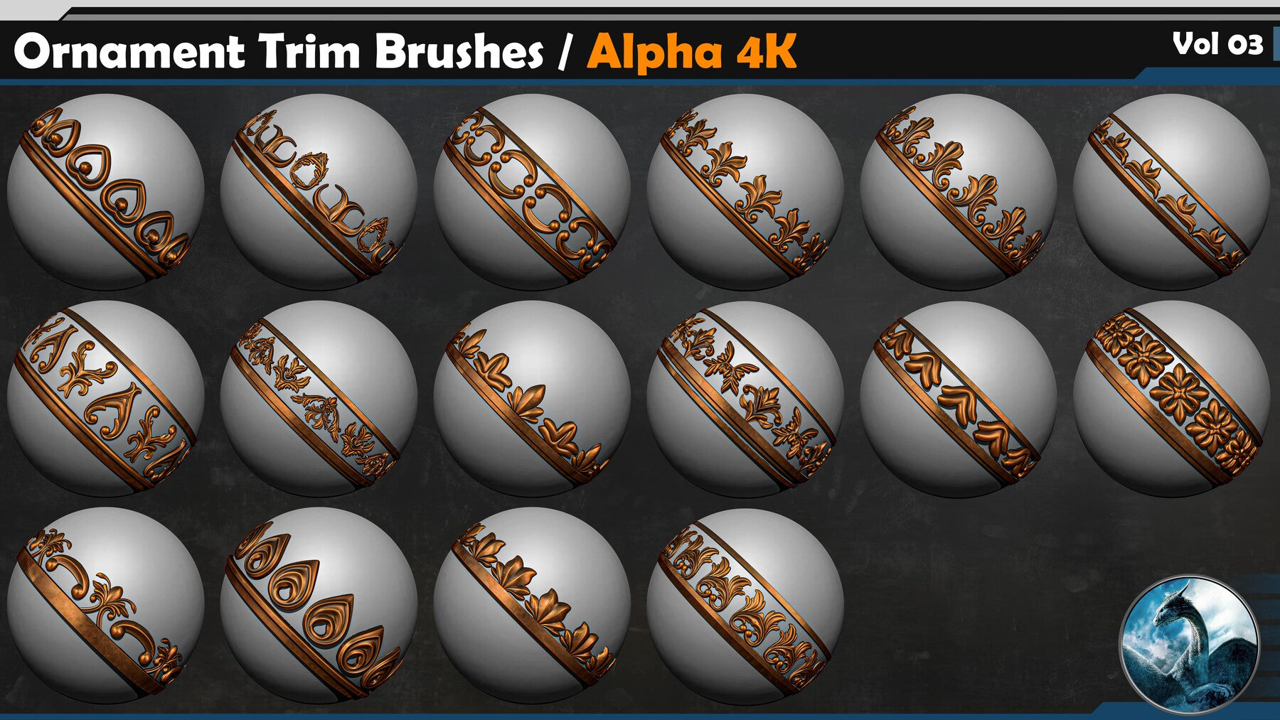 Ornament Trim Brushes Vol 03