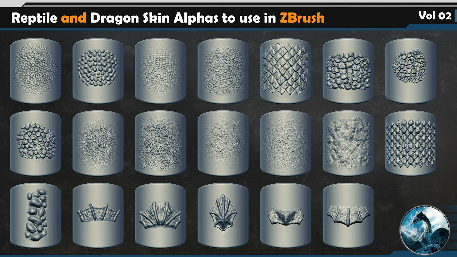 Reptile and Dragon Skin Brushes Vol 02