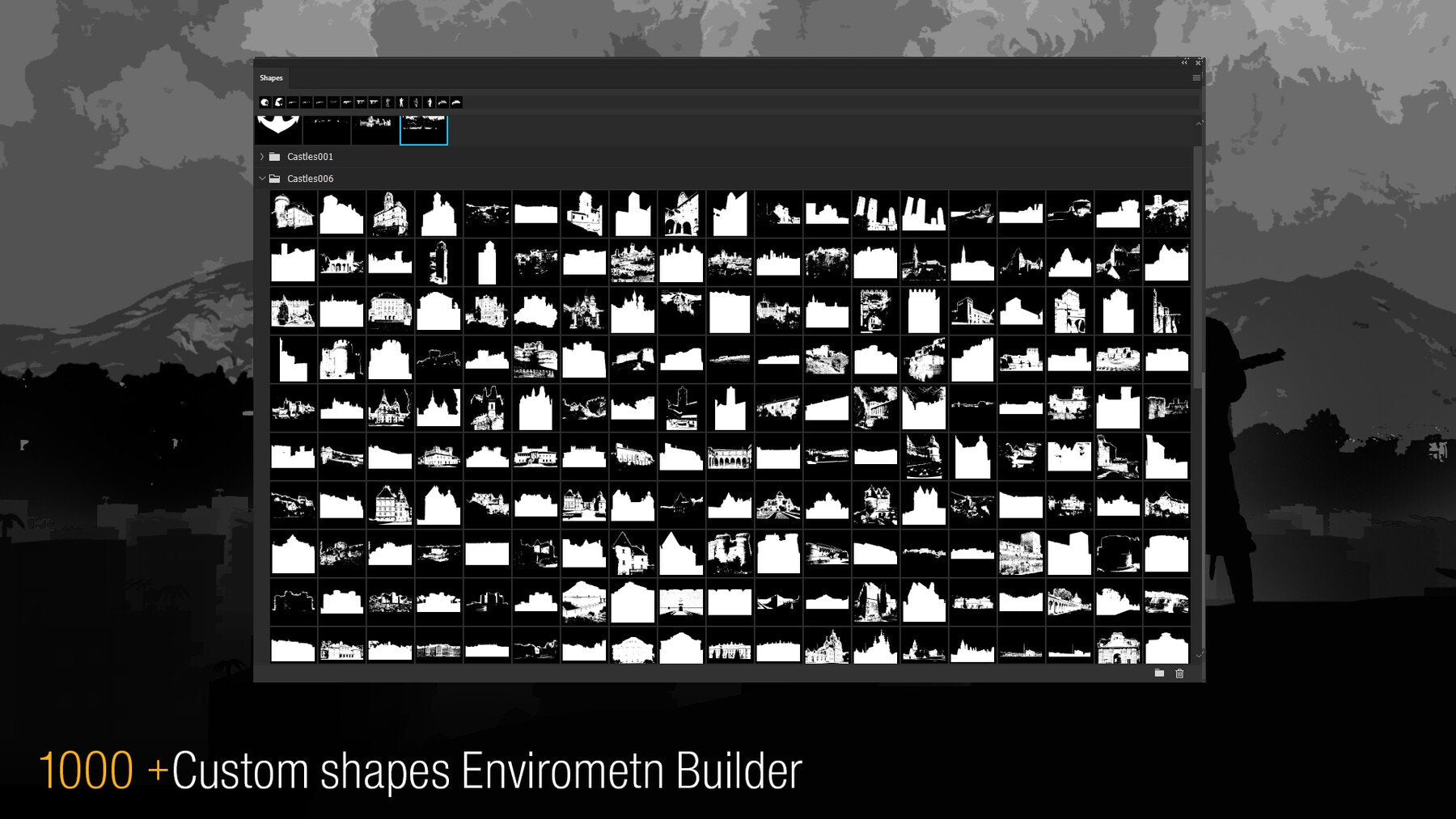 Custom shapes Pack Environment Builder vol 1