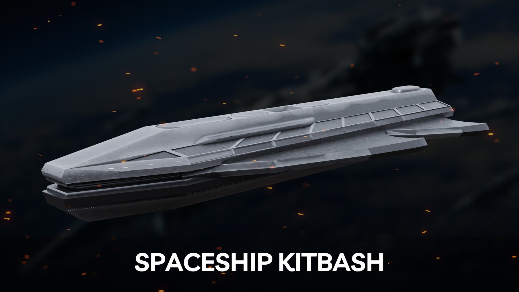 34 Spaceships Kitbash + Texture & UV's For Concept Art And Game