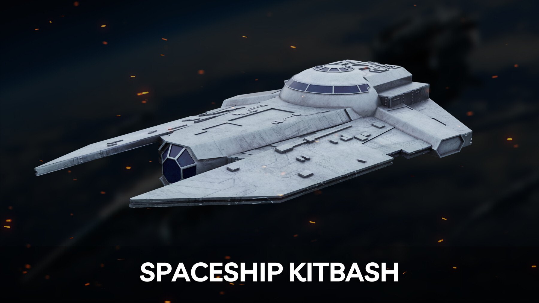 34 Spaceships Kitbash + Texture & UV's For Concept Art And Game